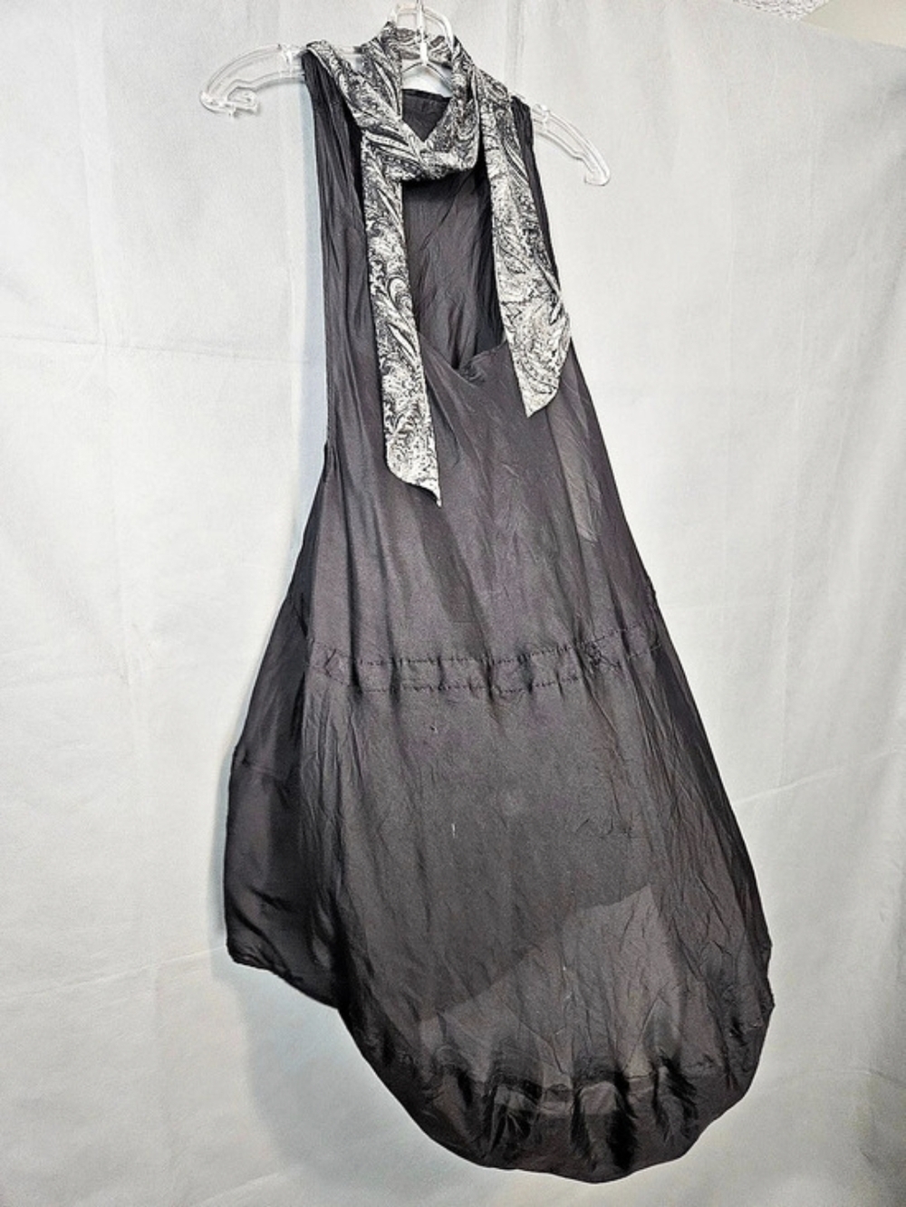 Black Bubble Dress with Unattached Vest